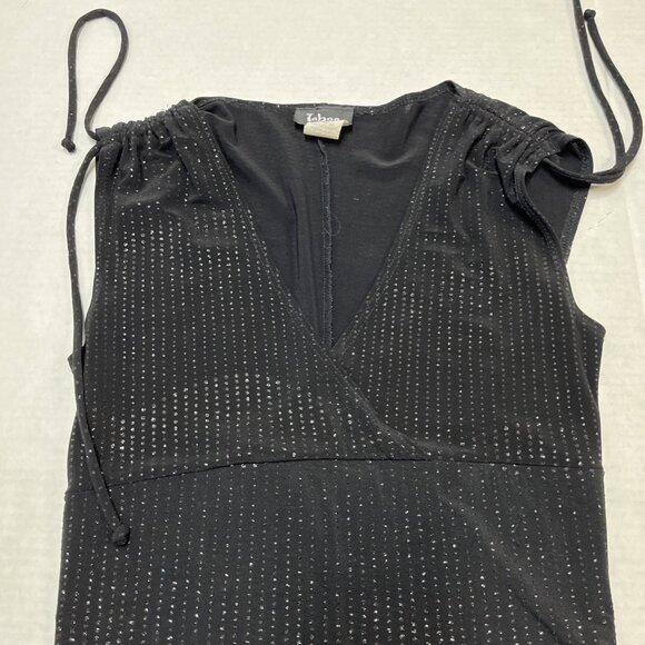 Vintage Y2K Taboo Dress S Black Babydoll‎ Glitter Asymmetrical Fairy Whimsigoth - Picture 9 of 11